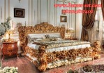 Set Kamar Tidur Ukir Semi Relief Utama Mewah Gold Luxy