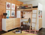 Tempat Tidur Tingkat Loft Bed Minimalis With Laci Drawer