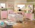 Set Kamar Tidur Anak Gadis Pink Putih Minimalis